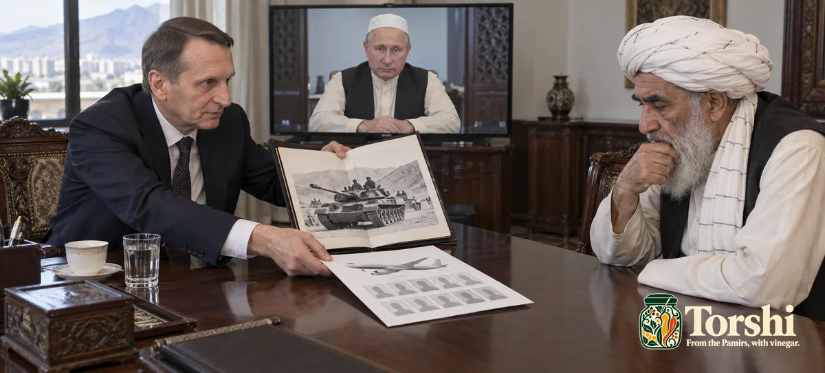 Putin Converts to Islam, Sends Spy Chief to Apologize for Soviet Invasion and Recruit Taliban for Sequel