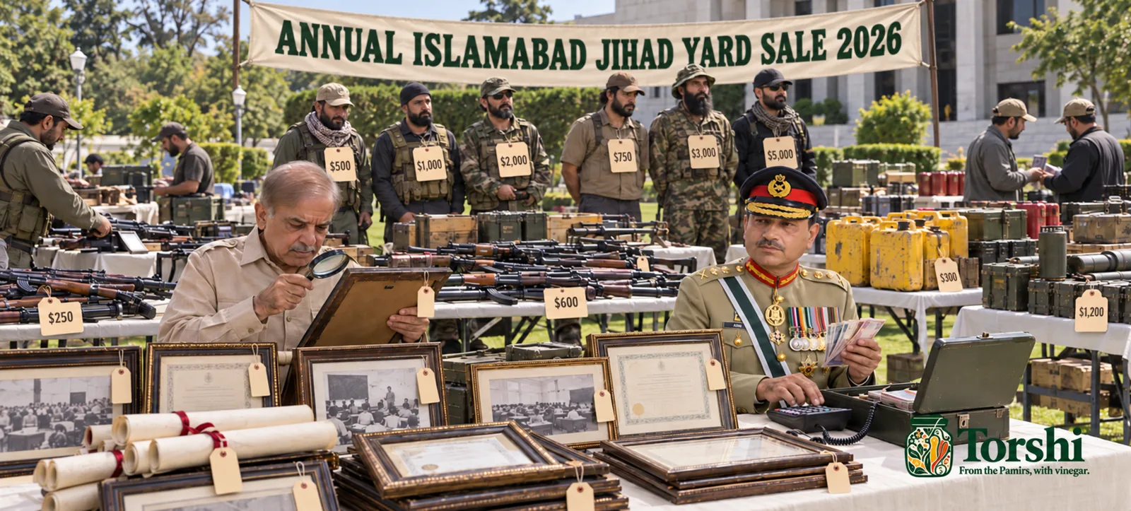 Sharif Warns Untrained Afghan Militants Are Ruining Pakistan's International Reputation at Annual Islamabad Jihad Yard Sale